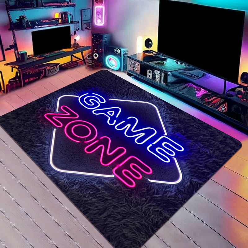 Home Textiles Rug - Tappeto Area Giochi Effetto Neon Antiscivolo