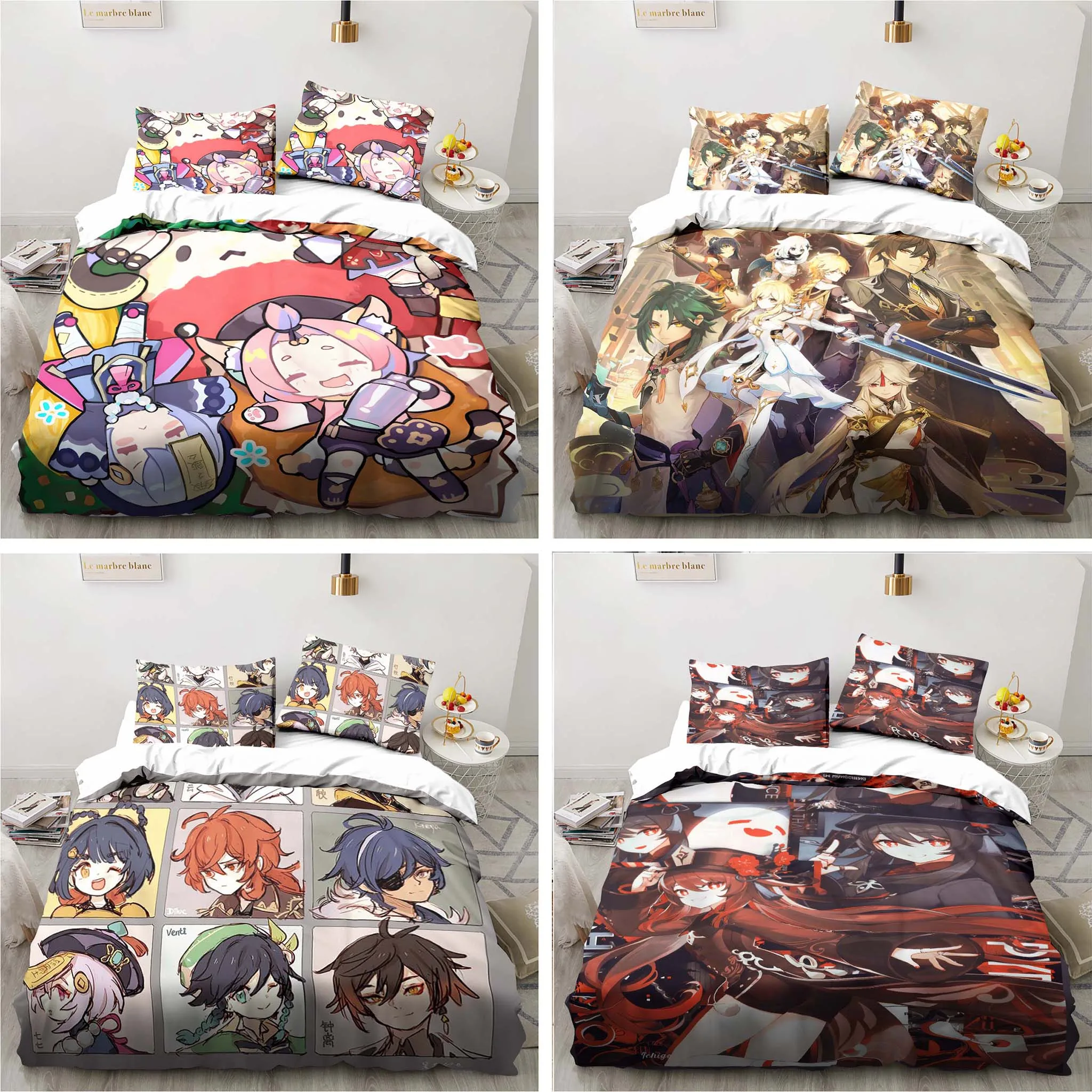 Cartoon Anime Genshin Impact G - Linen Duvet Cover recensione e prezzo