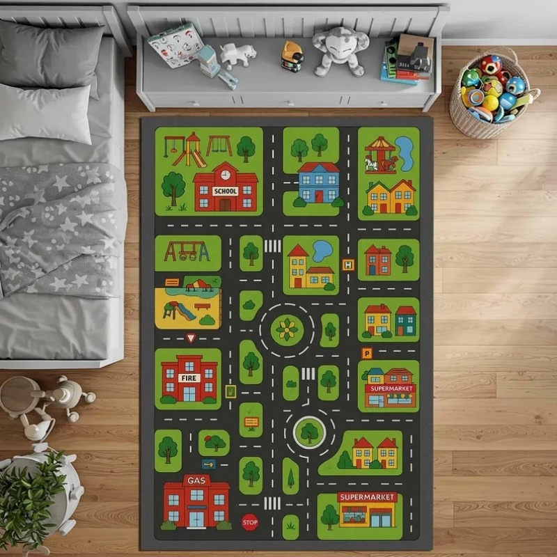 Tappeto Educativo con Mappa de - Home Textiles Rug recensione e prezzo