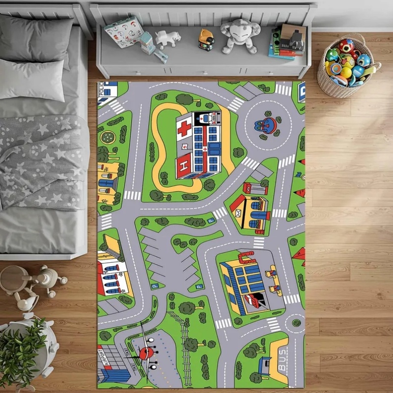 Tappeto Educativo con Mappa de - Home Textiles Rug recensione e prezzo